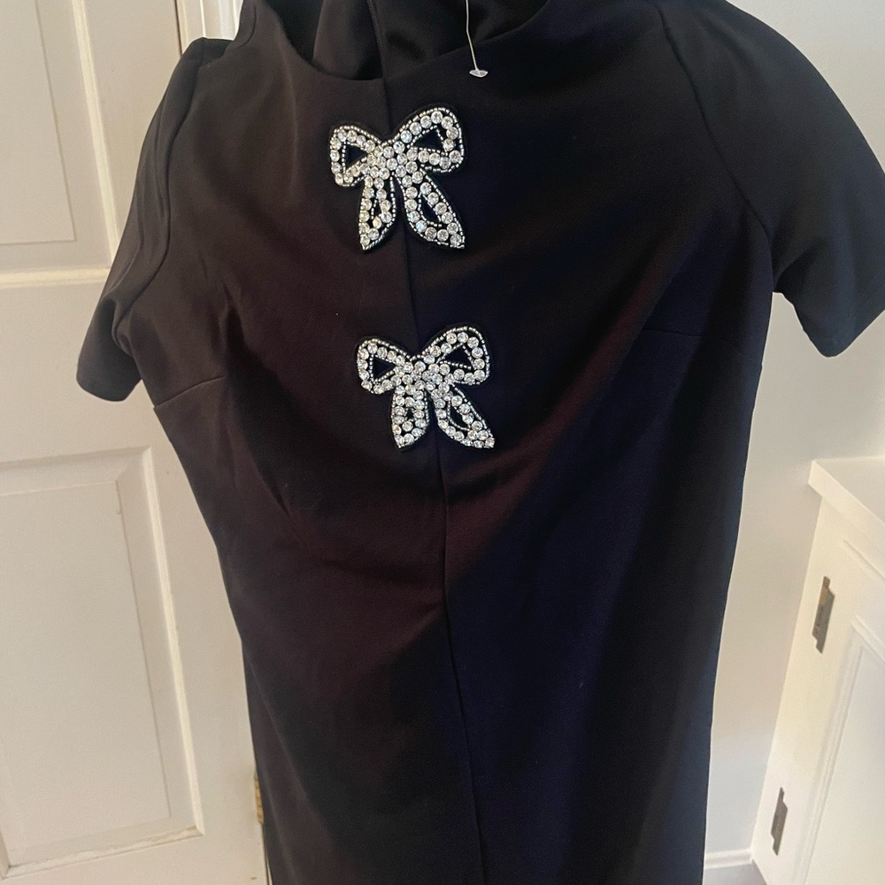 Rachel Zoe Black Dress with Rhinestone Accents